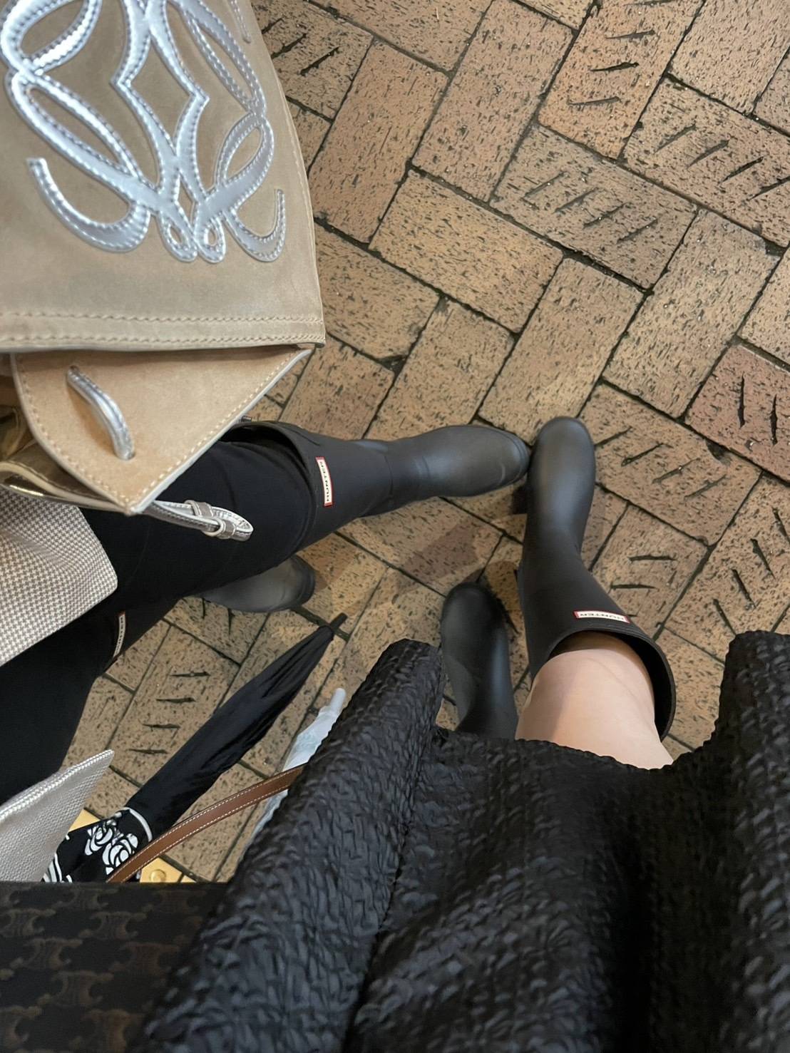 HUNTERのレインブーツ着画