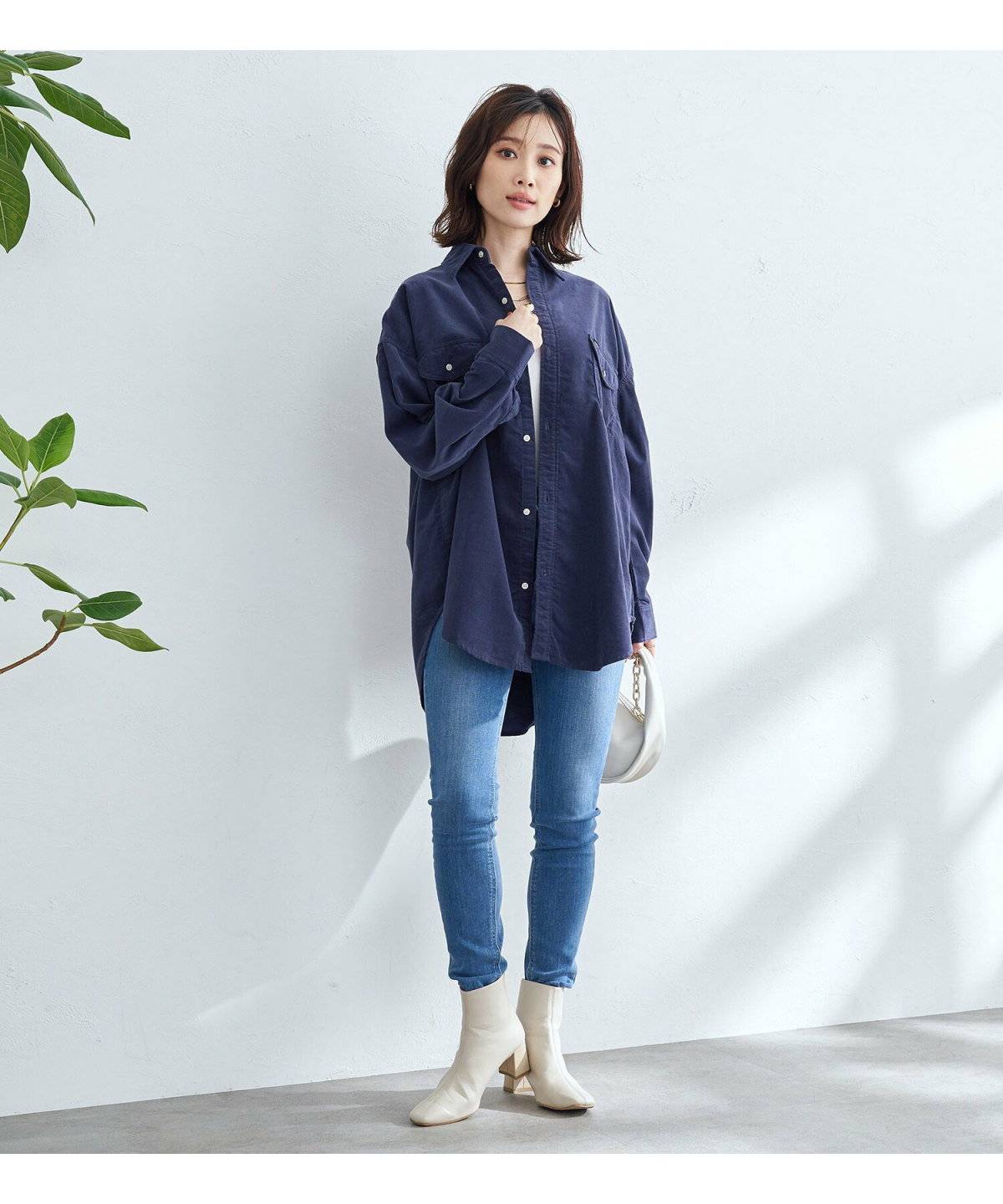 ブーツ✕スキニーの女性