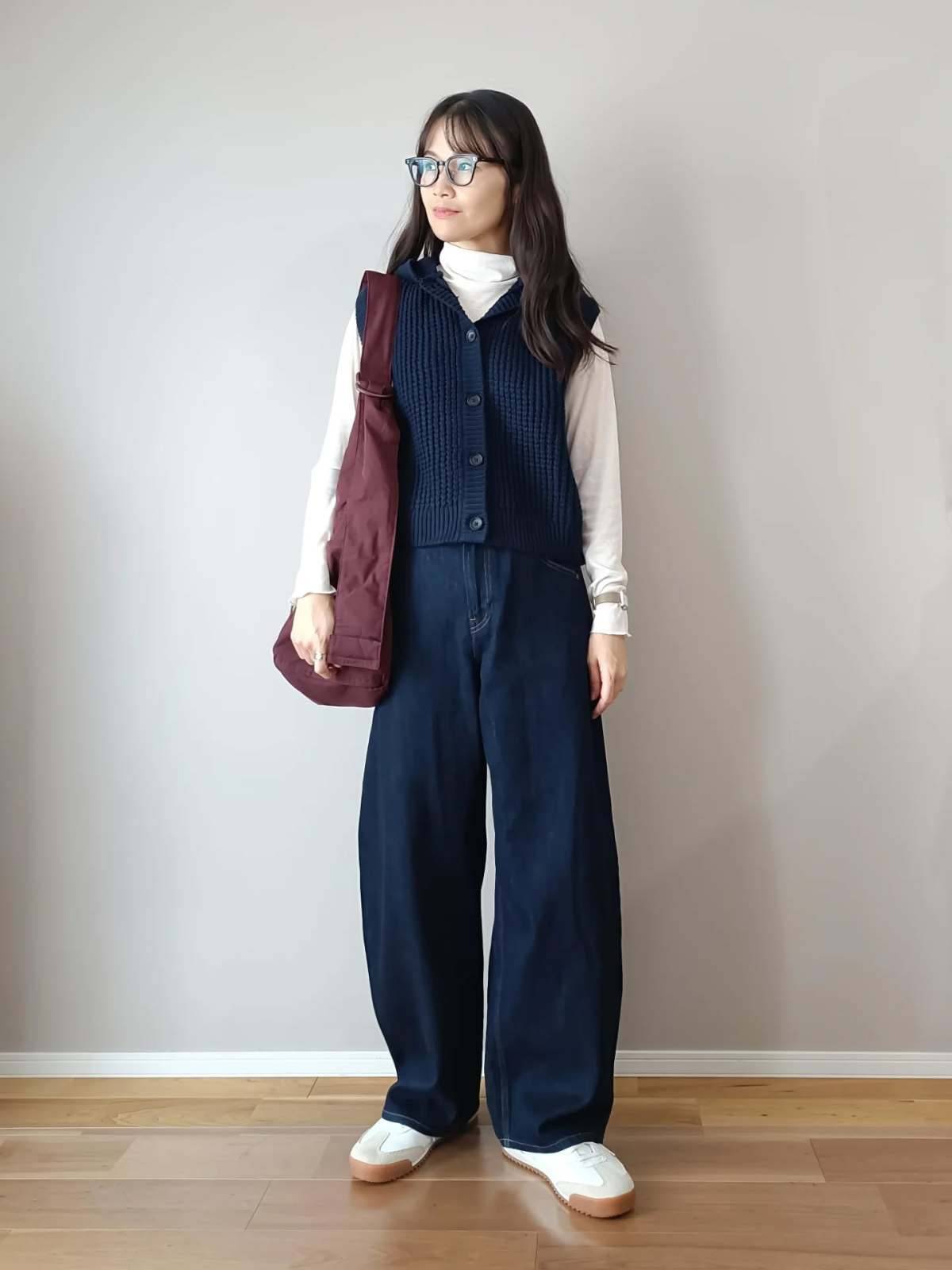 トップスの重ね着が◎