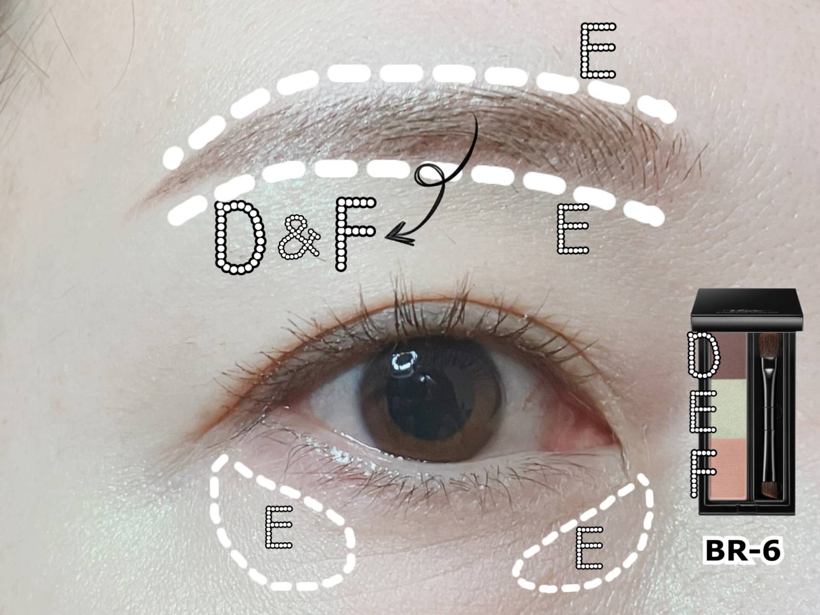 ヴィセ リシェ アイブロウパウダー BR-6 ニュアンスミントDFパターン 眉の描き方