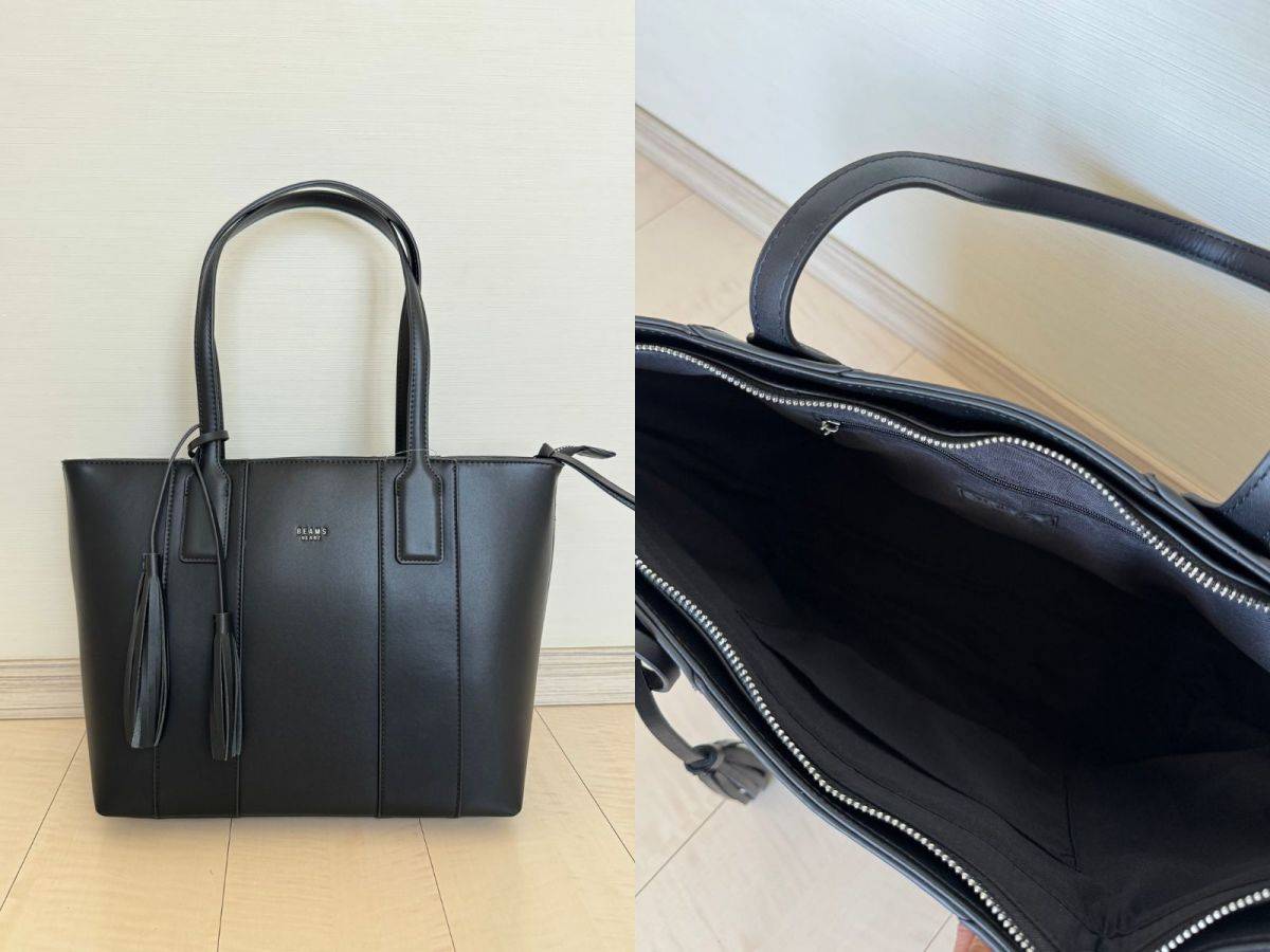 BEAMS HEART リサイクルレザー フリンジ トートバッグ