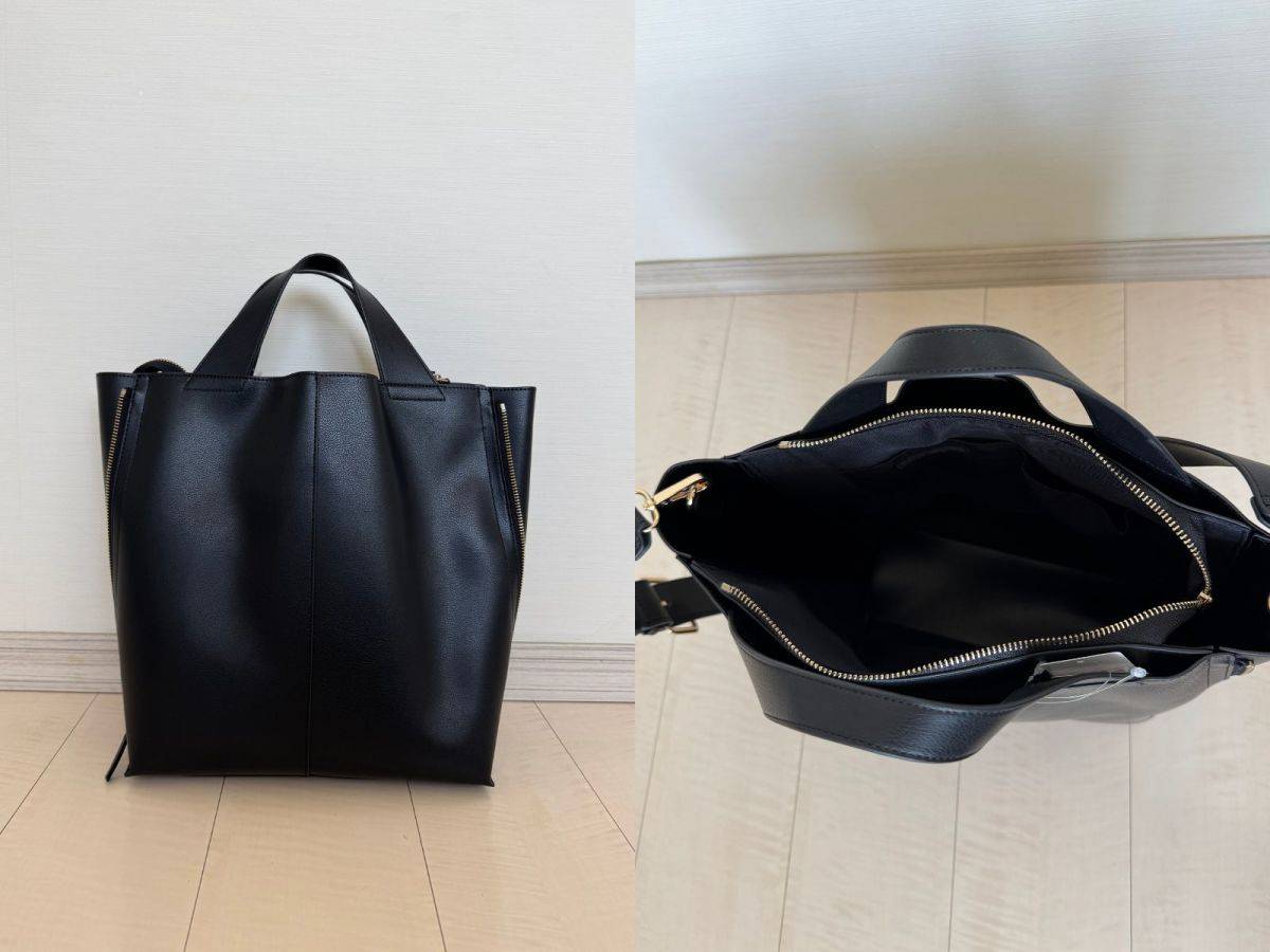 BEAMS HEART サイドジップ 2WAY トートバッグ