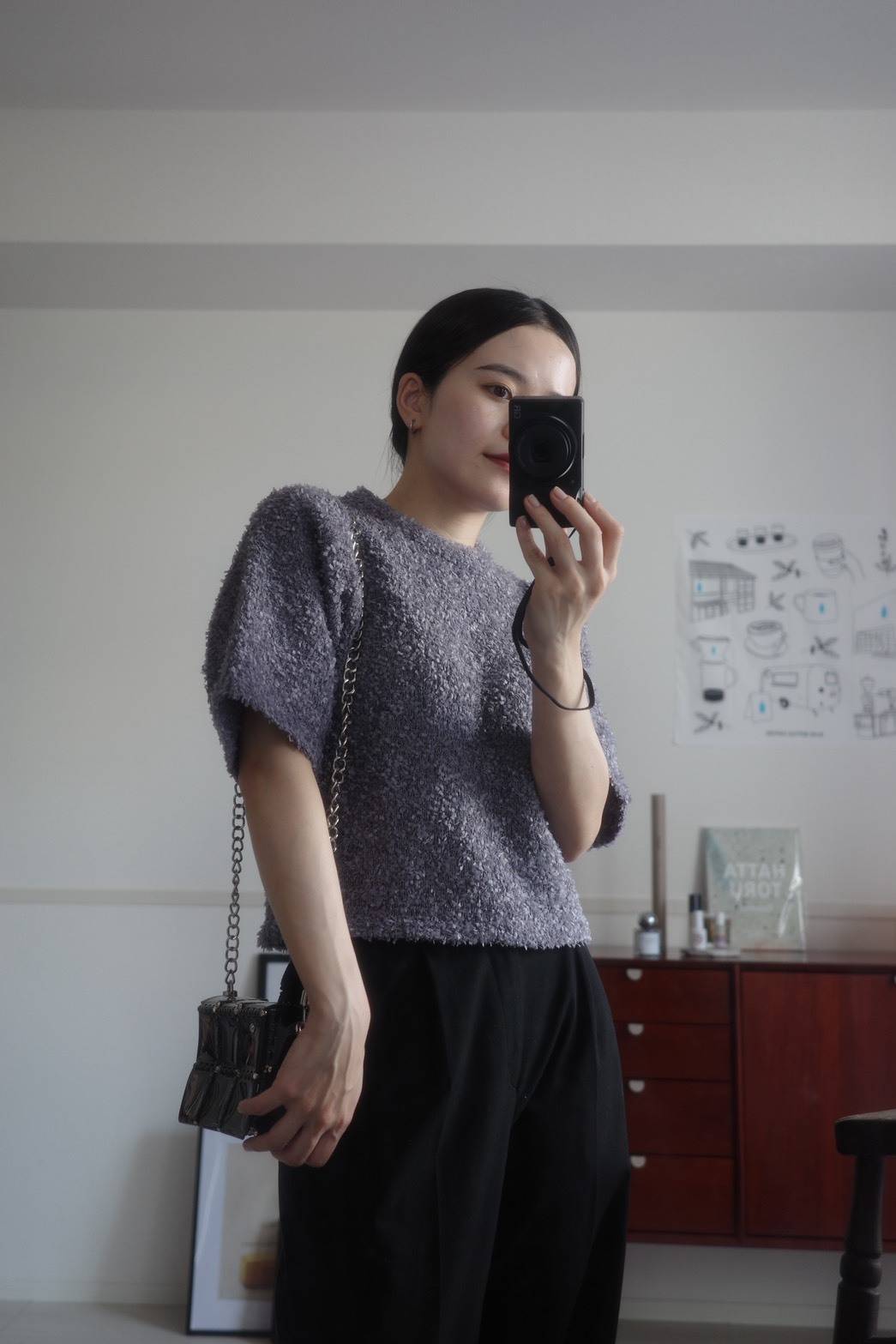 「Donoban」のハーフスリーブニットコーデ