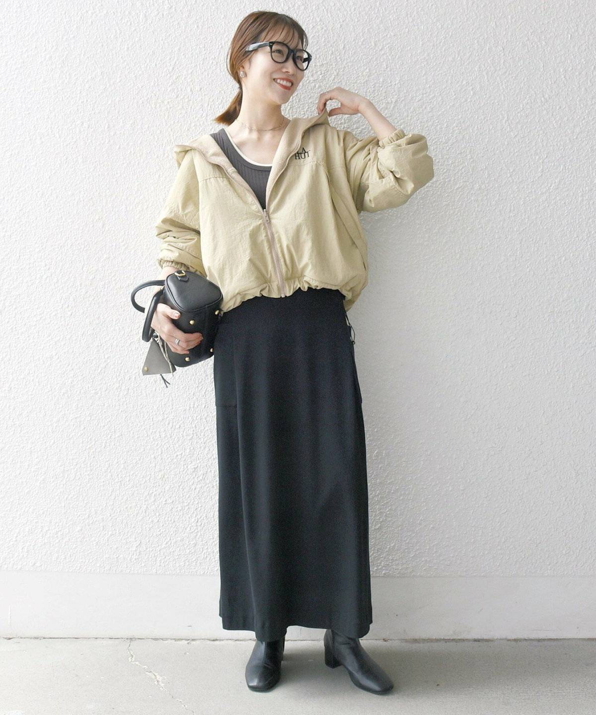 薄手のジャケットスタイル