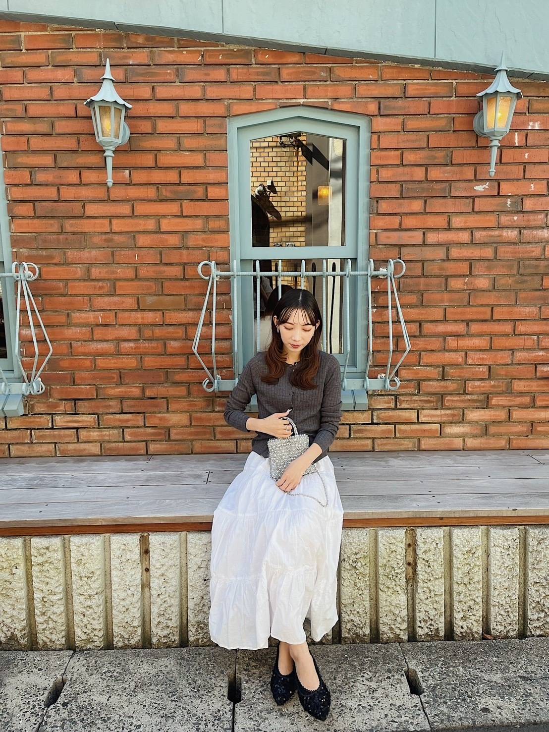 UNIQLO メリノリブクルーネックショートカーディガン