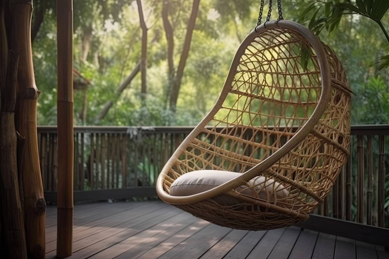 バルコニー　幸運　ラタン