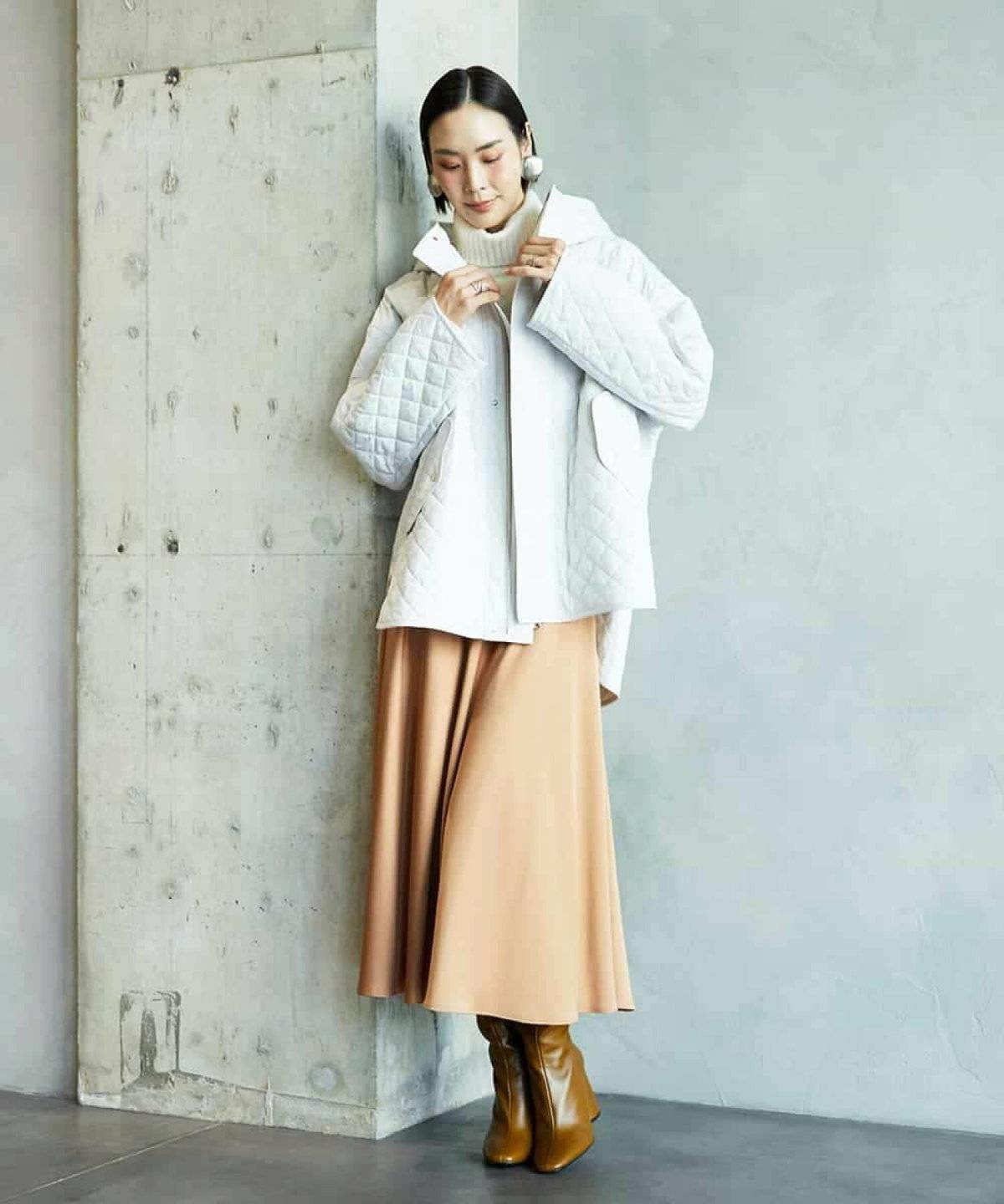 冬コーデの女性