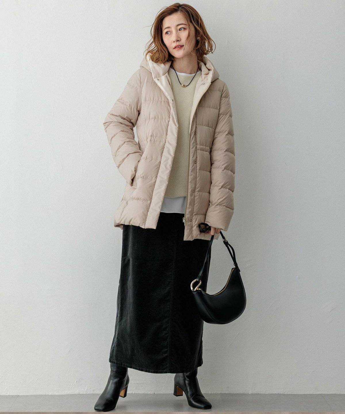 冬コーデの女性