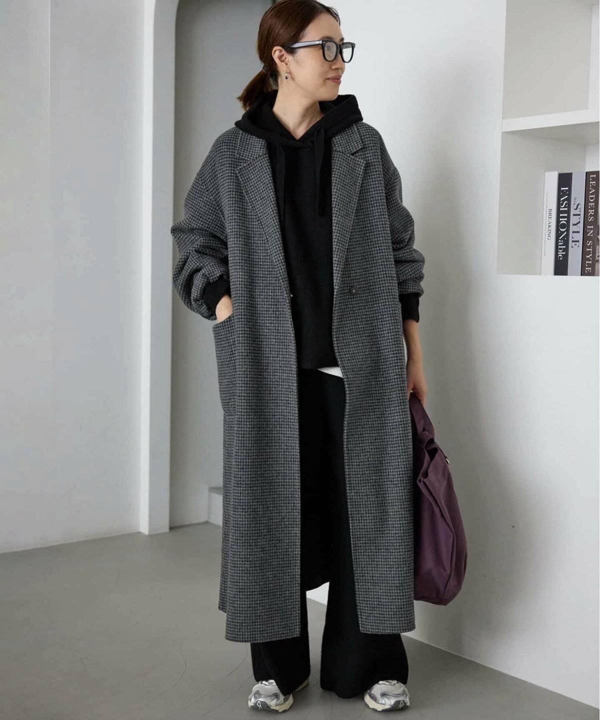 冬コーデの女性