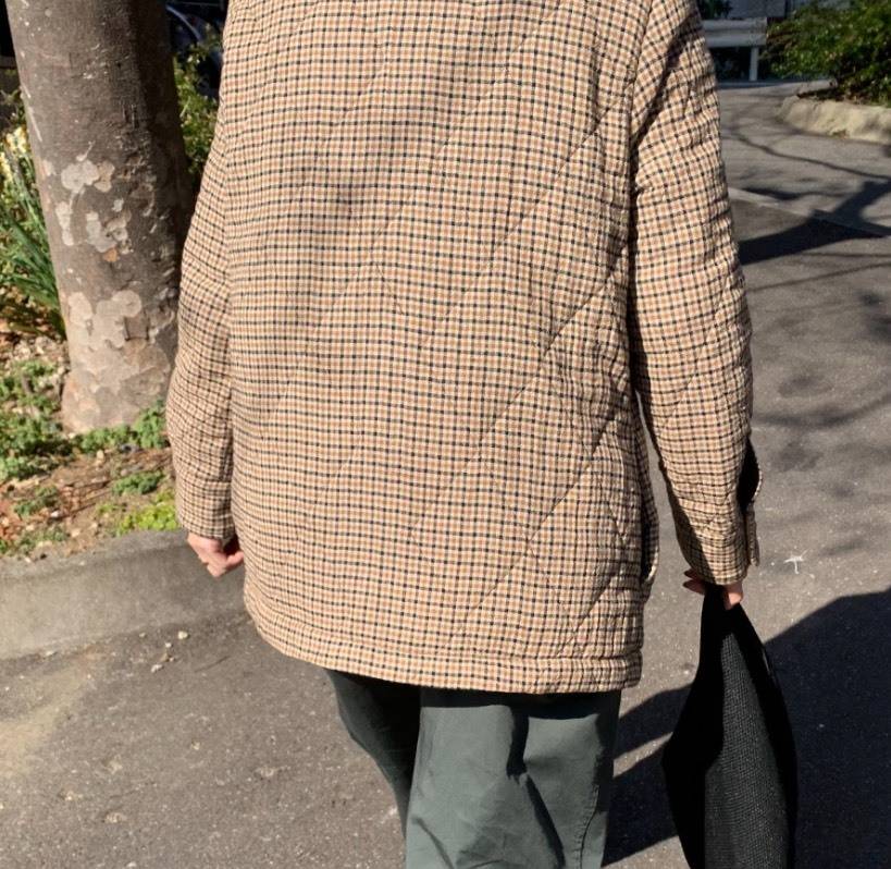 チェックブラウンジャケット