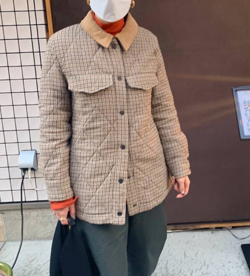 チェックブラウンジャケット