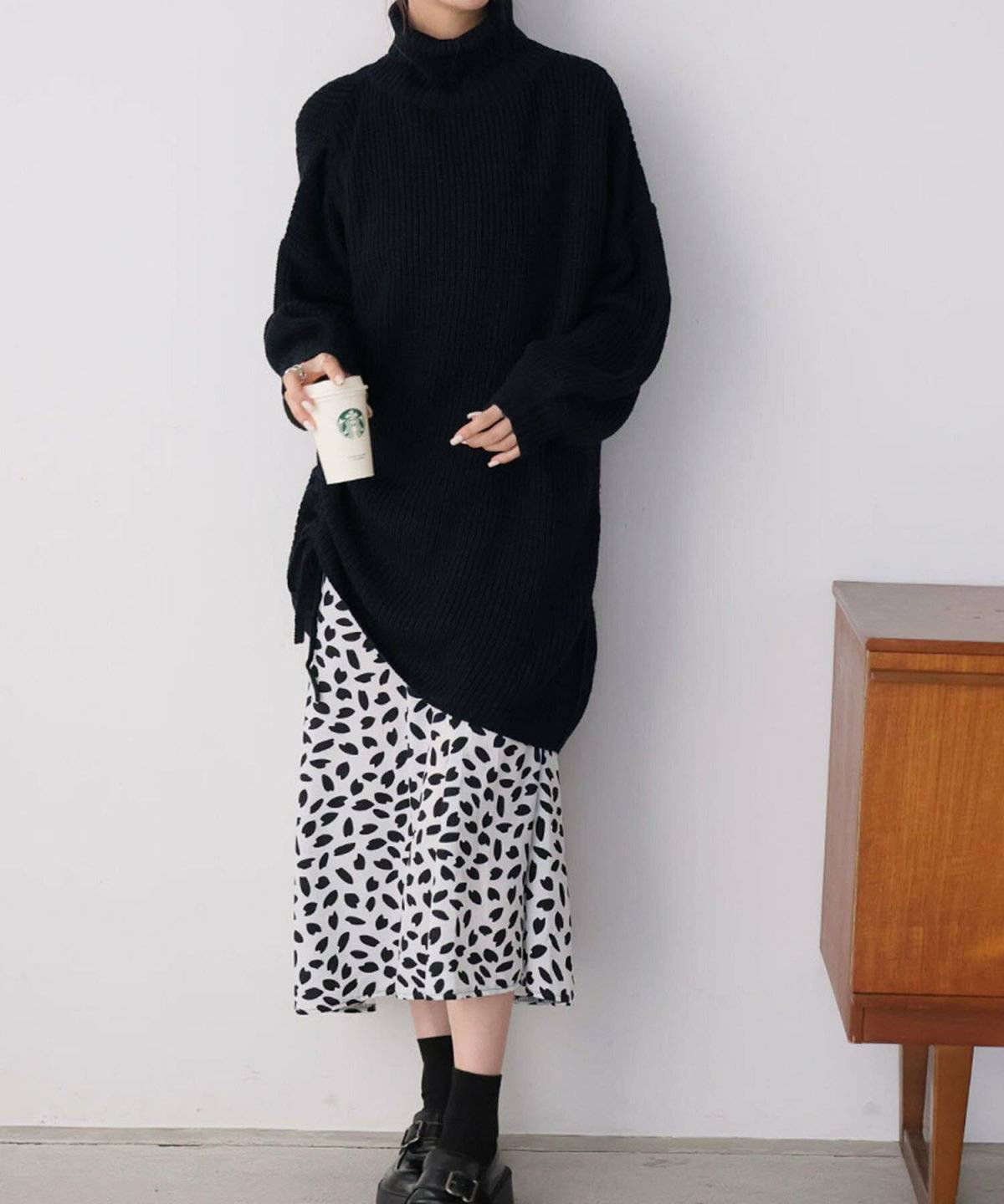 冬コーデの女性