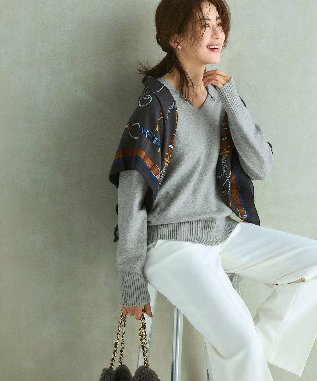 冬コーデの女性