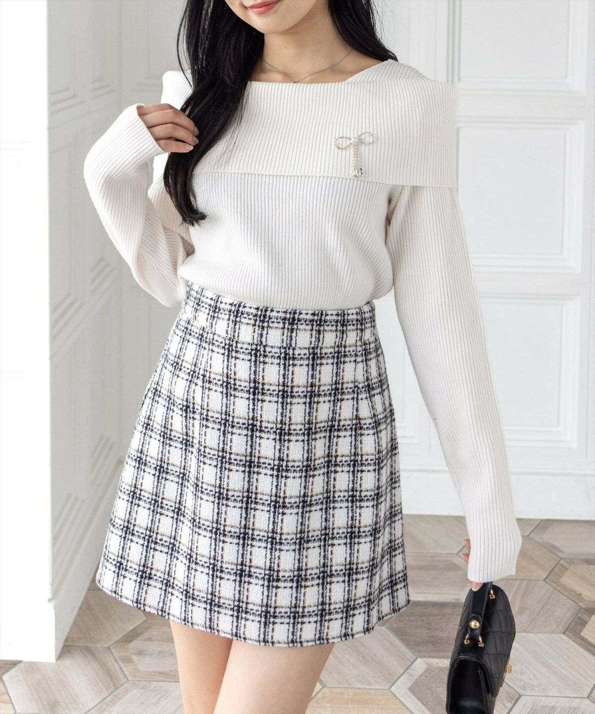 冬コーデの女性