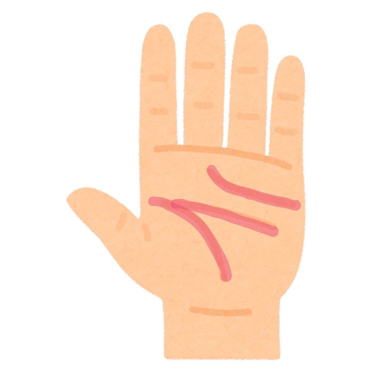 全体的に薄い手相