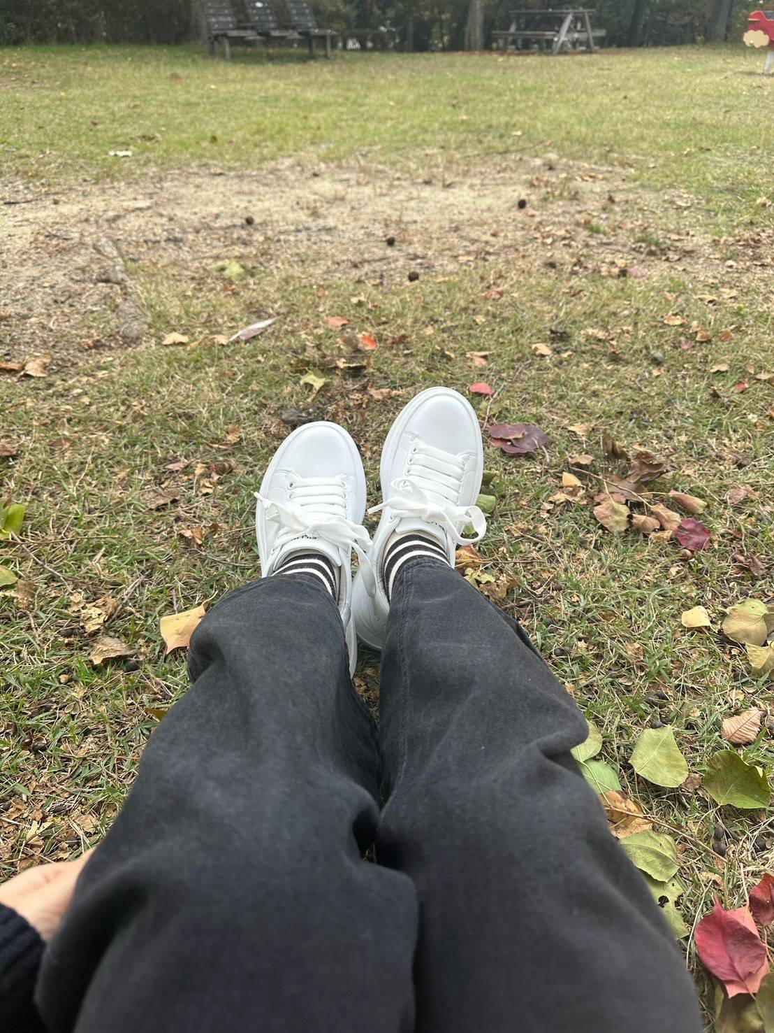 ホワイト厚底スニーカー