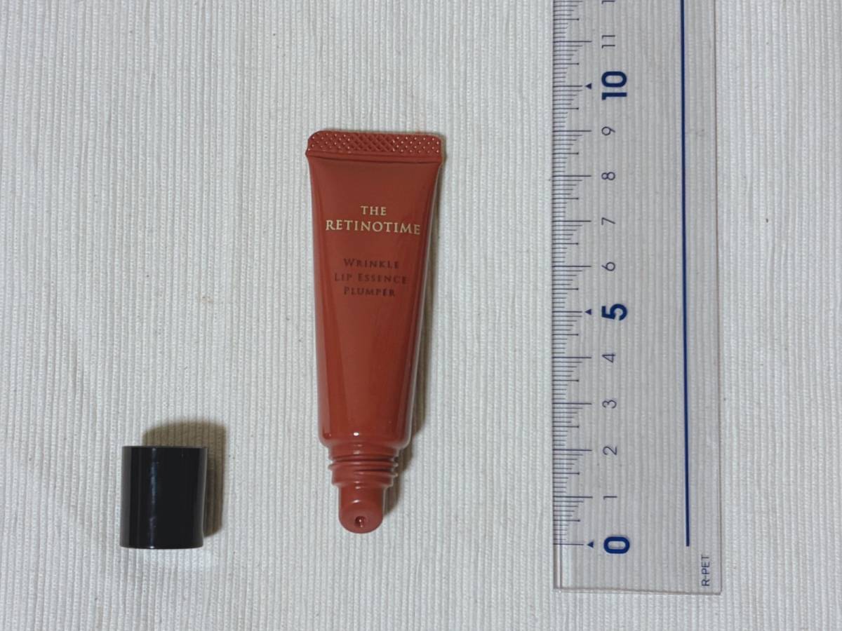 ザ・レチノタイム リンクルリップエッセンス プランパー レッドブラウン マツキヨ 本体 蓋開け 定規