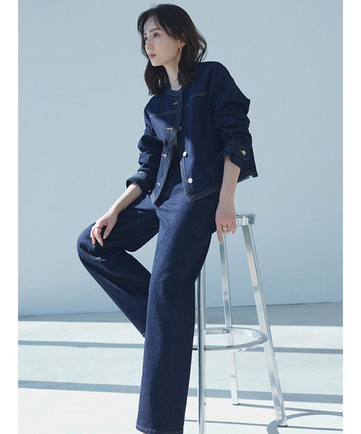 デニムのセットアップ