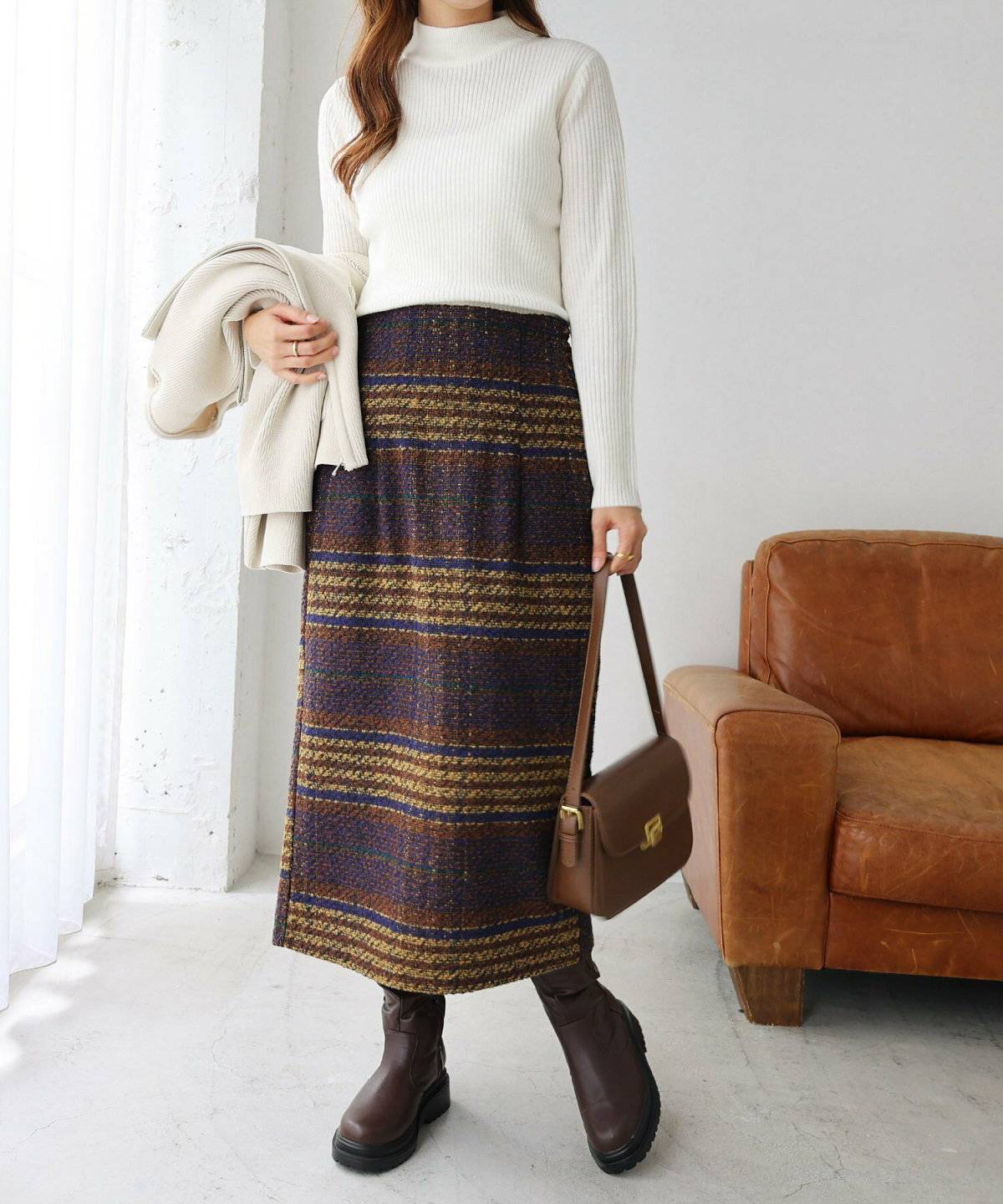 柄アイテムを使ったコーデ