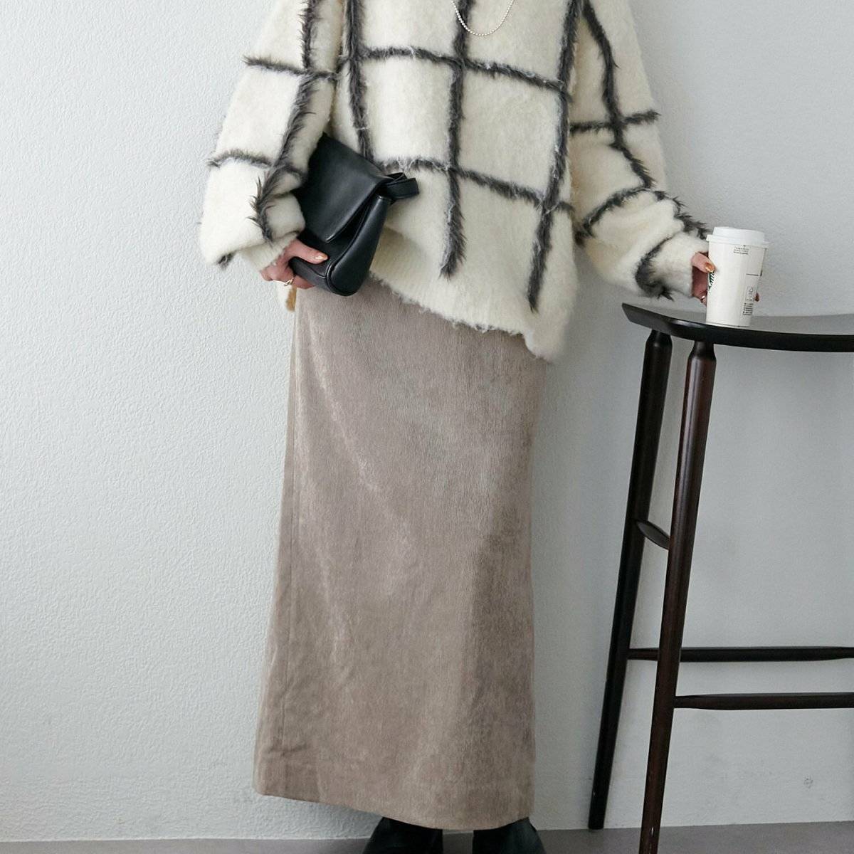 秋冬のスカートコーデ