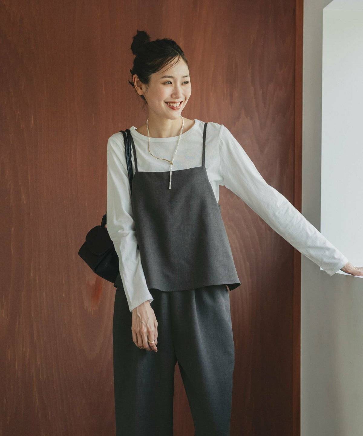 とろみシャツコーデ