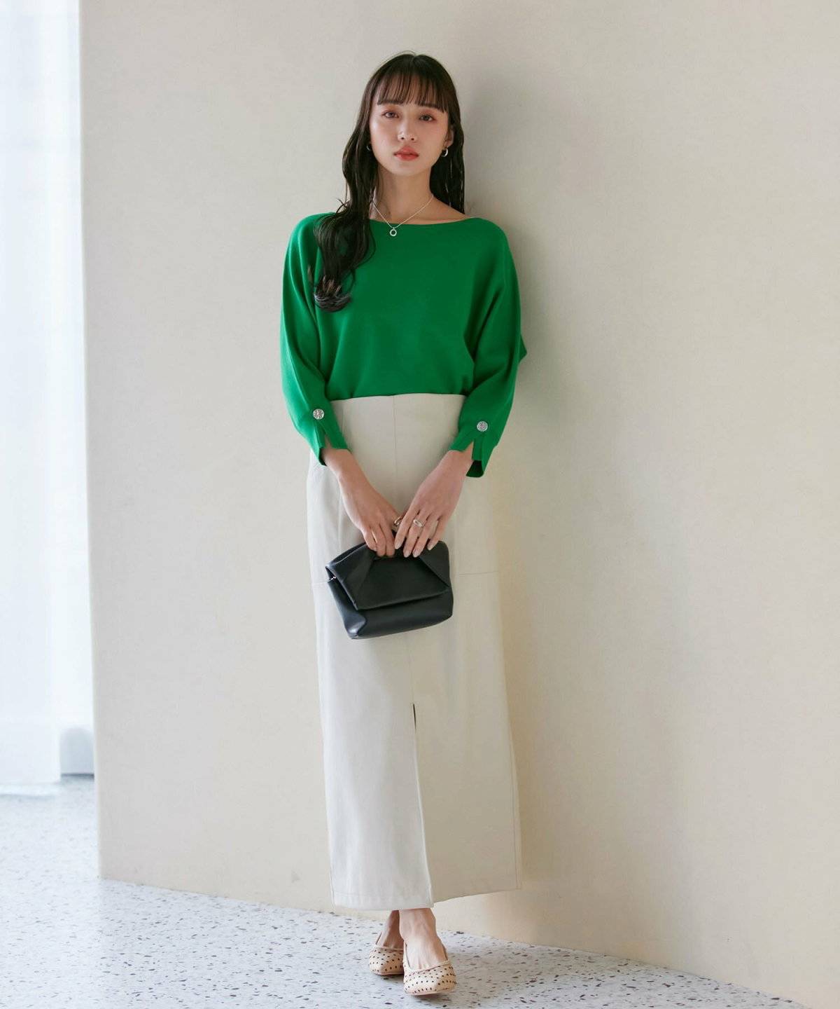 秋コーデの女性