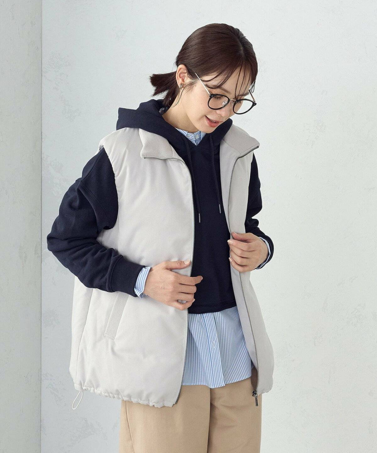 ダウンベストコーデ