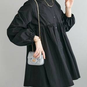  Discoat ティアードギャザー長袖チュニック 