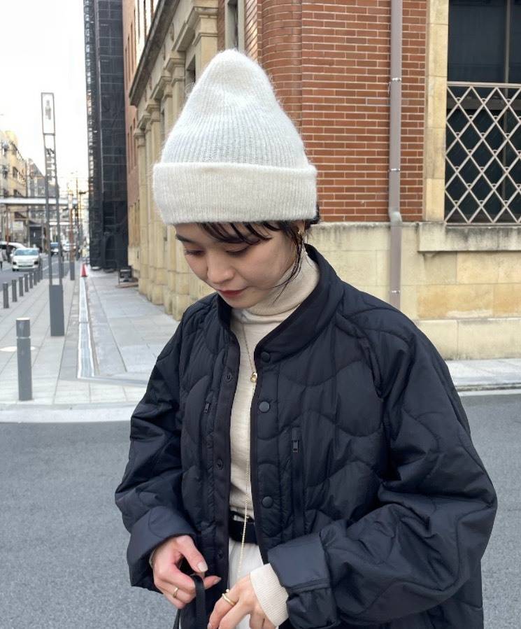 シャギーニット帽子