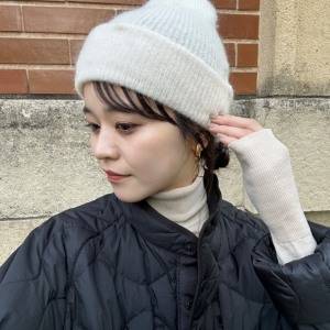 一気に冬っぽくなる万能アイテム！ふんわり感が女性らしい「シャギーニット帽子」