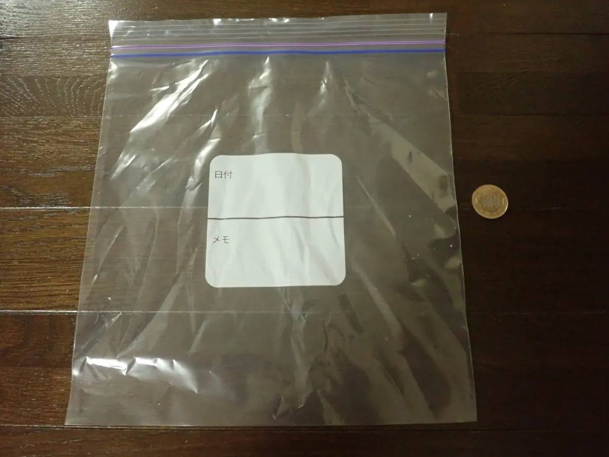 DAISO(ダイソー)：Wチャック フリーザーバッグ(L、11枚)