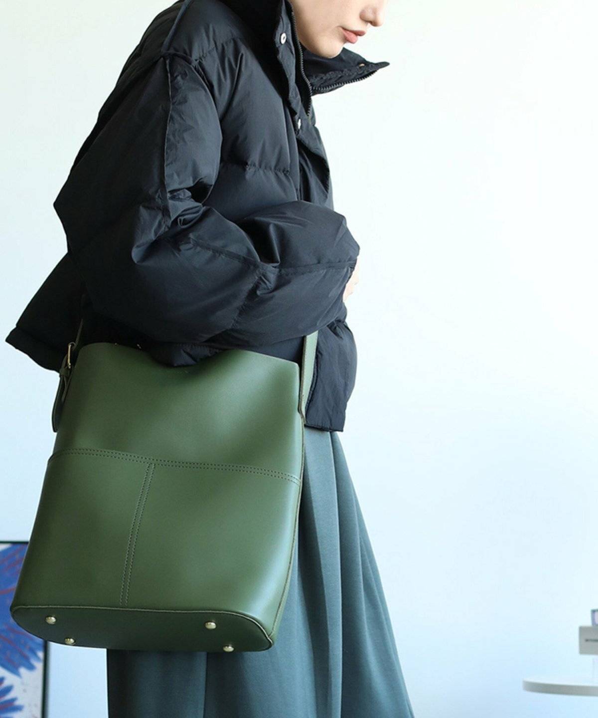 ダークグリーンコーデ