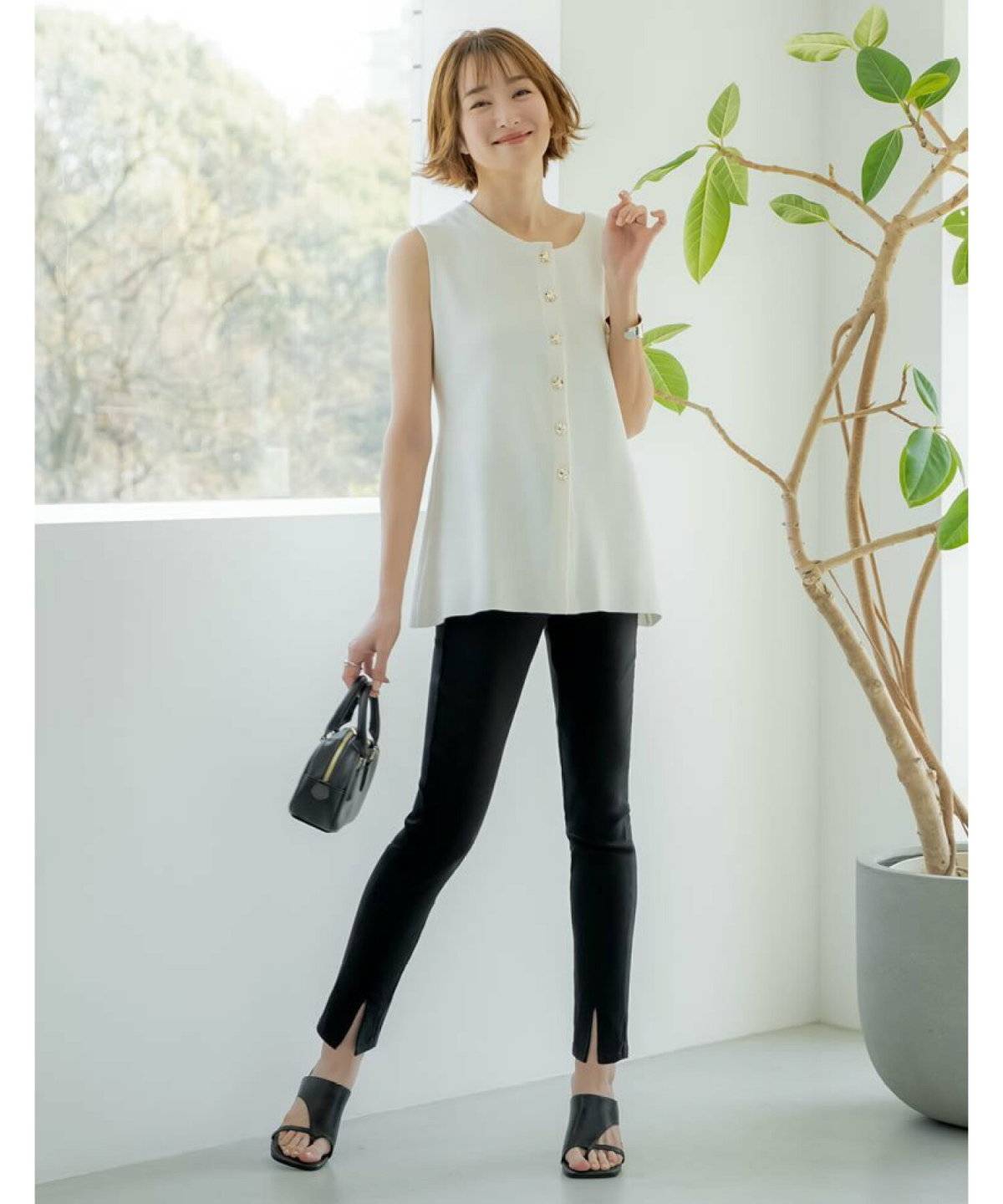 スキニーを履いた女性