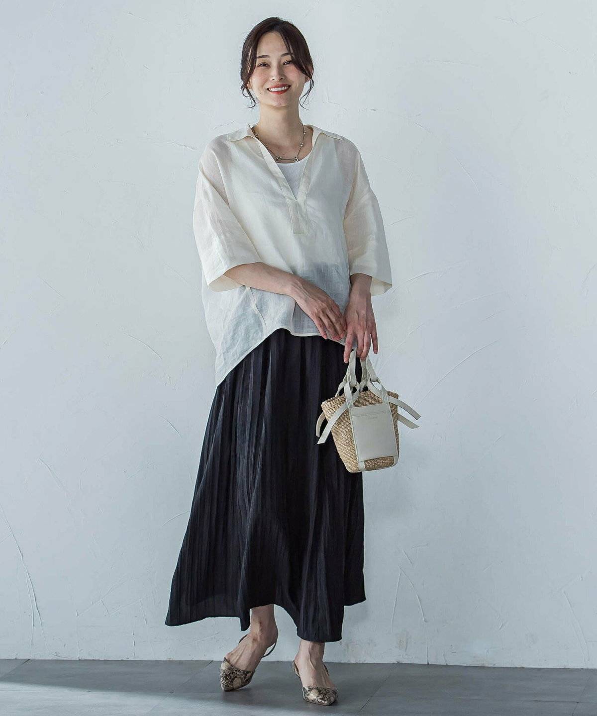 シャツ×スカート