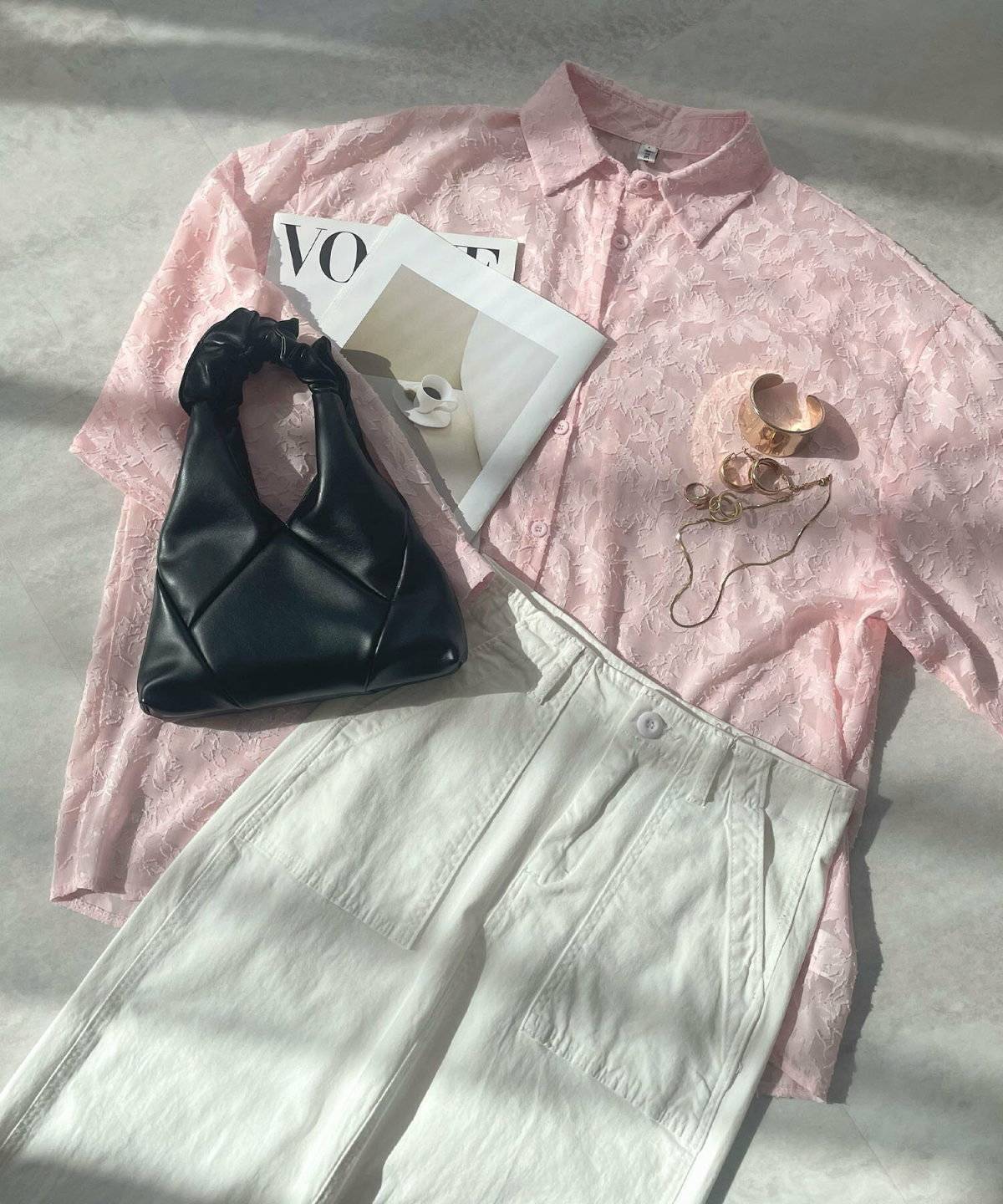 ホワイトデニムスカートコーデ