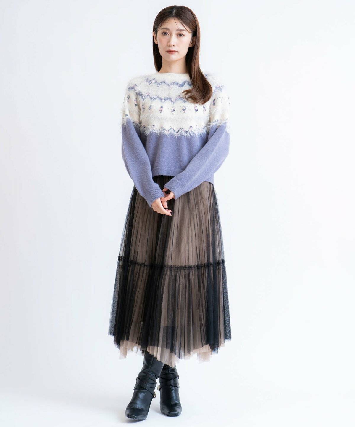 北欧ファッションの女性