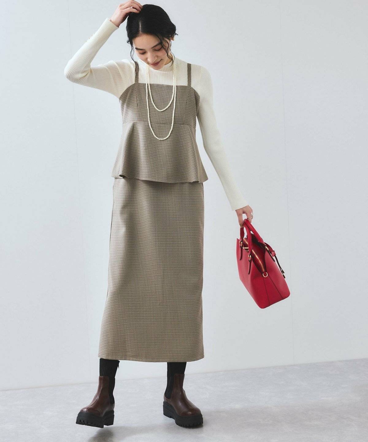 キャミワンピースコーデ