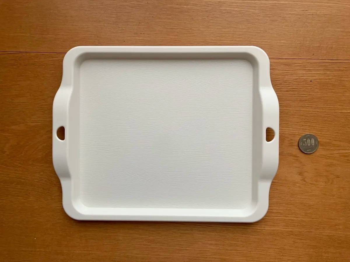 DAISO(ダイソー)：電子レンジで使えるトレー(ホワイト)