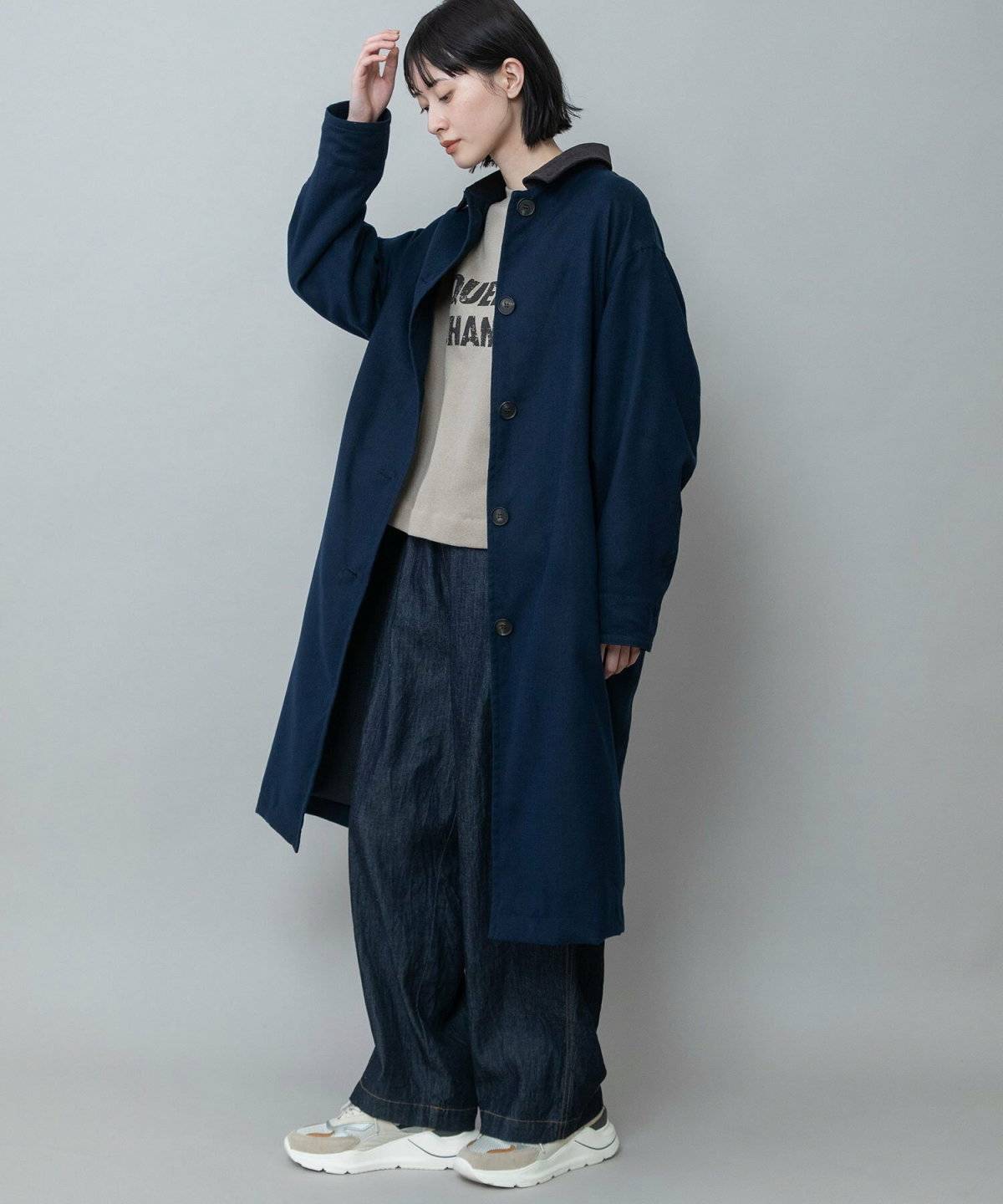 ロングコートコーデ