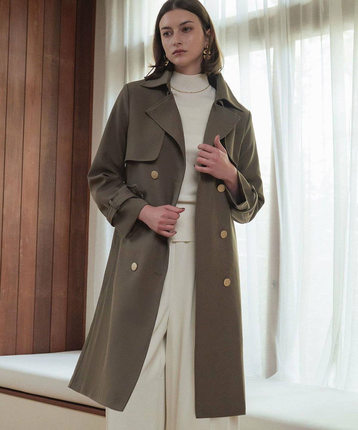 ロングコートコーデ