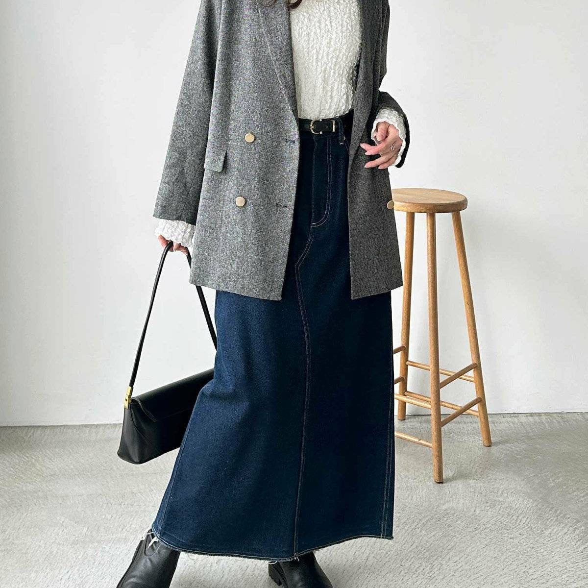 デニムスカートコーデ