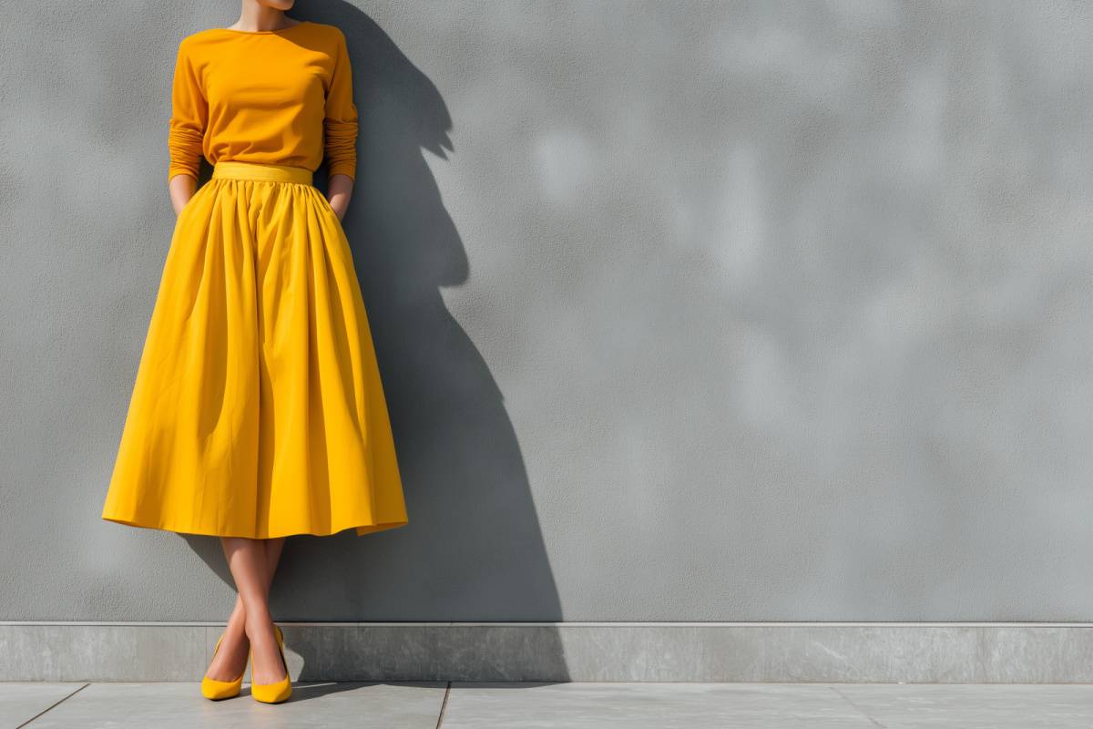 顔タイプアクティブキュートのワンピースを着た女性