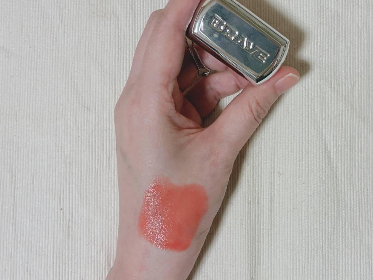 BRAYE ブレイ リップスリークミニ 03 ポシュ リップカラー 韓国コスメ スウォッチ 本体 筆者手