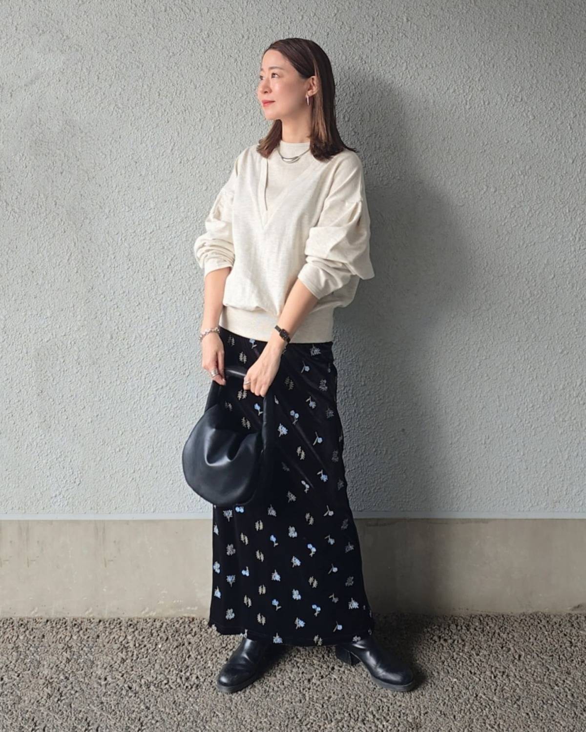 柄物スカートを主役にする♡