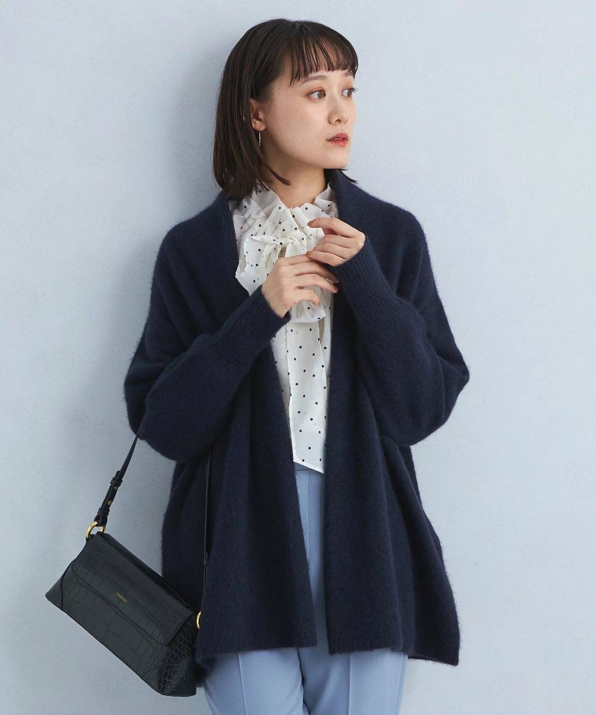 UNITED ARROWS LTD. OUTLET FOXブレンド ミドル ニット カーディガン