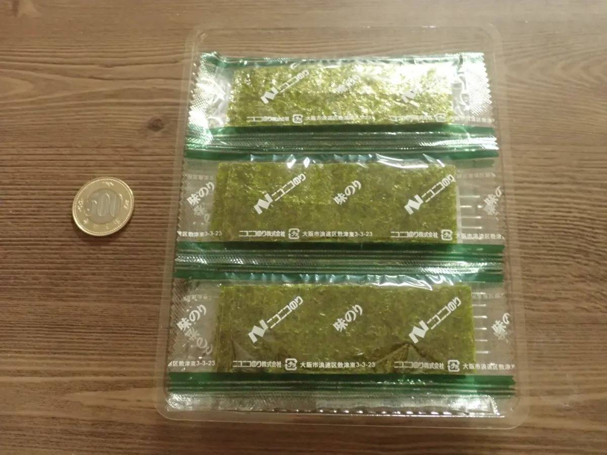 DAISO(ダイソー)：ニコニコのり 味のり 6束