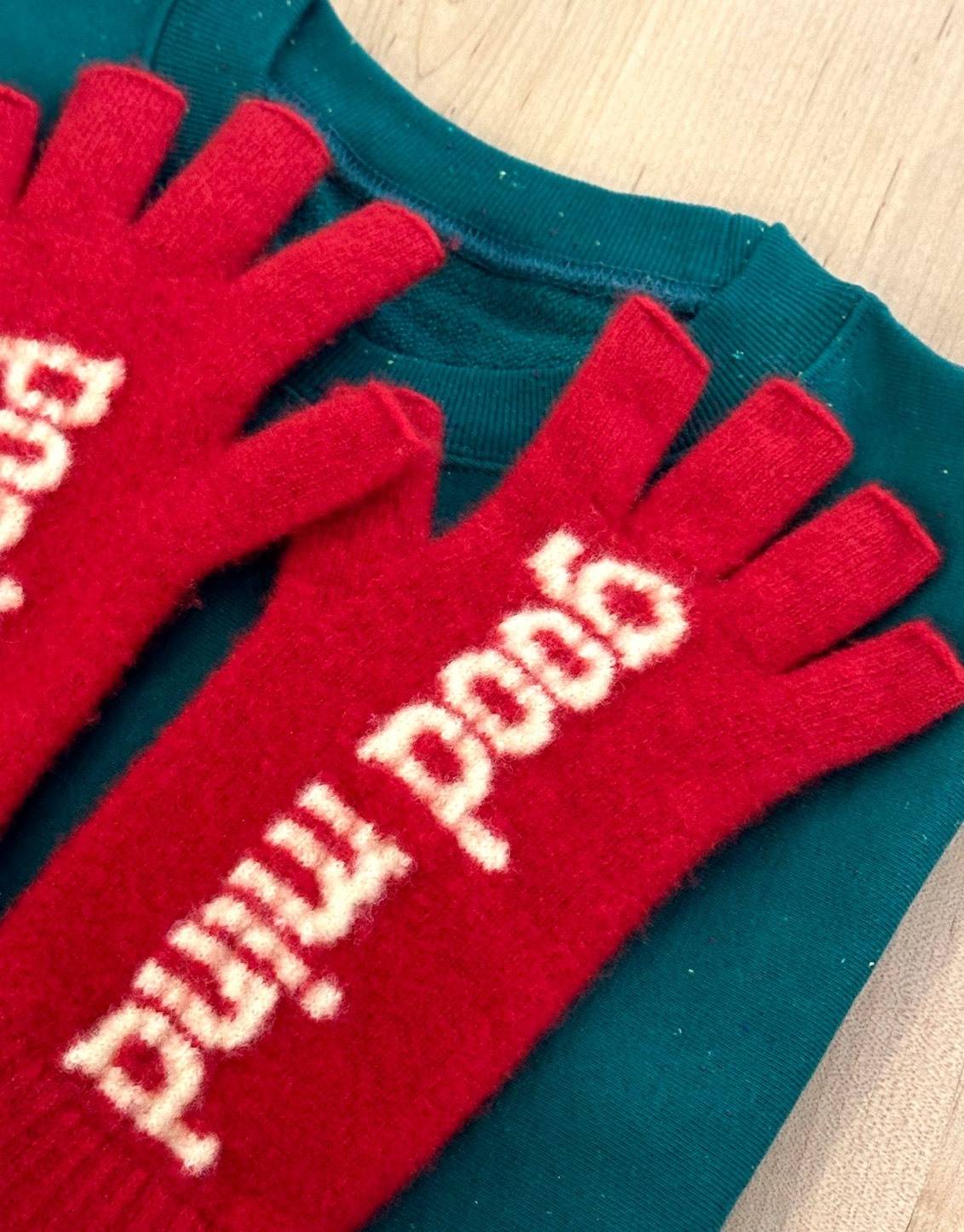 「donttellanyone」のメリノウールグローブ