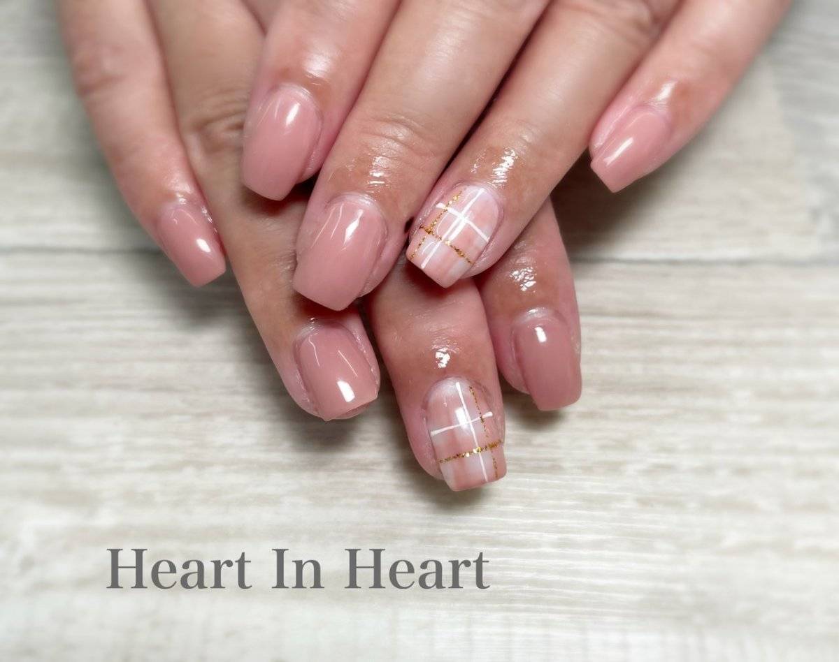 ピンクブラウンネイル