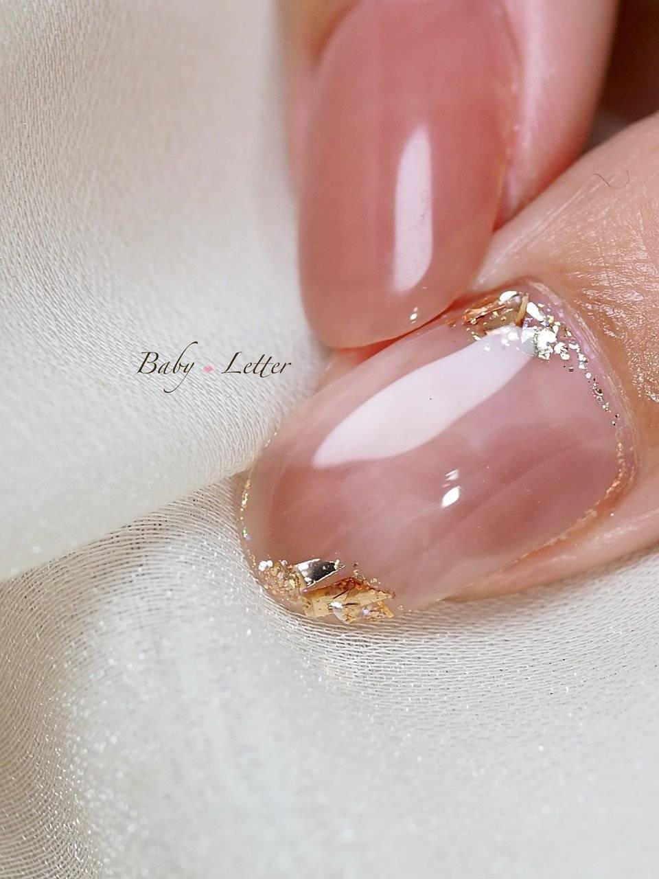 ピンクブラウンネイル