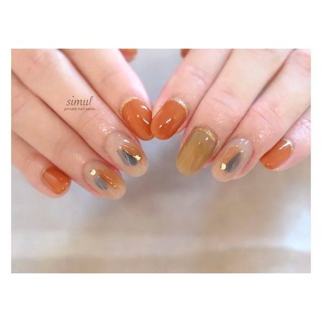 塗りかけネイル